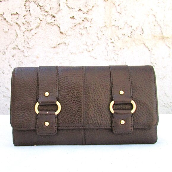 Handbags - Wilsons Leather  brown leather wallet 7 3/8"X 4 1/4"